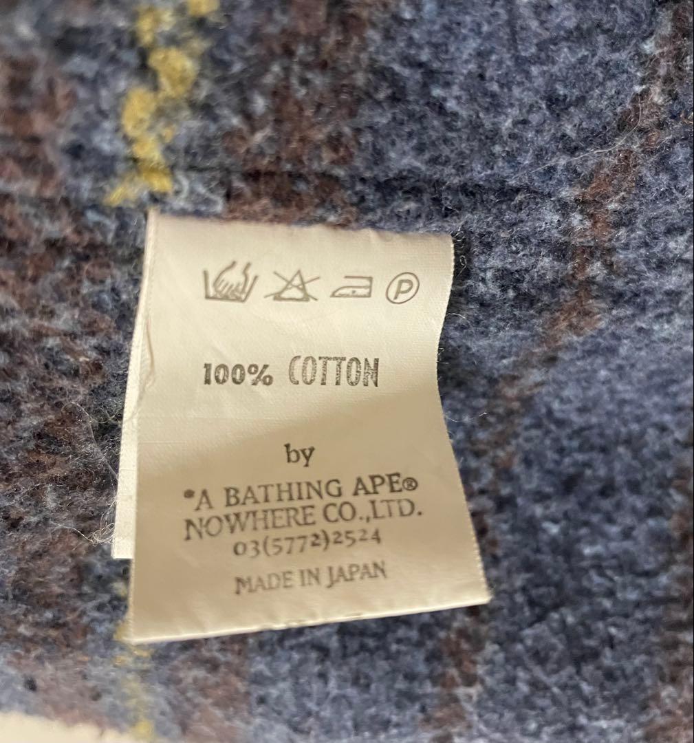 90s　初期APE　初期エイプ　ブランケット付カバーオール　ダック　ネイビー　Ｌ