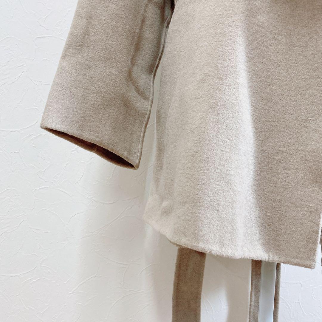 quaranciel リバー ケープ ショート コート ベージュ ベルト付き F