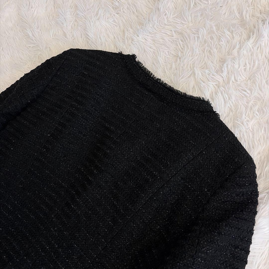 良品☆大きいサイズ 23区 ツイード ノーカラージャケット フォーマル 卒園卒業