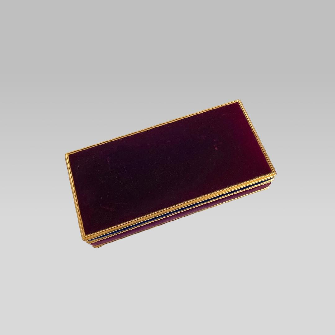 80s【ヴィンテージ】ベロア クラシックデザイン ジュエリーボックス ケース