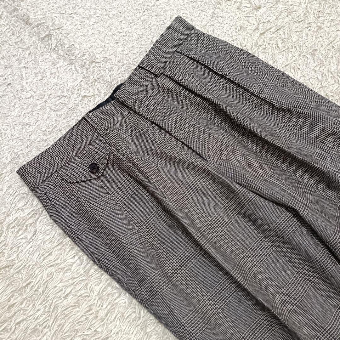 【極美品】ラルフローレン 紺ブレ スーツ 金ボタン グレンチェック柄 160