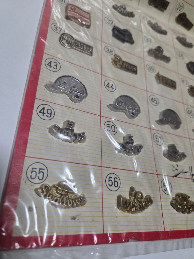 BASEBallダイカスト野球バッチ合金60セット