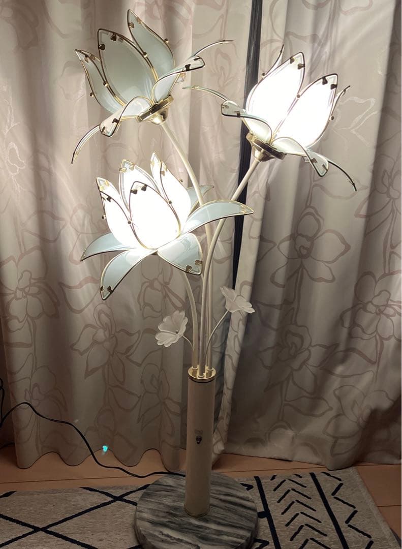 アンティーク　フロアライト　フラワーライトスタンド　★購入者様引き取り限定商品★