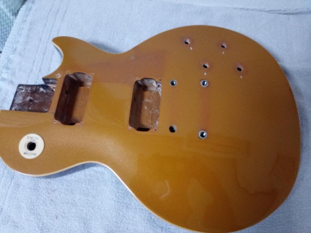【整備済み】MONSTY レスポールタイプ ゴールドトップ（国産？）エレキギター