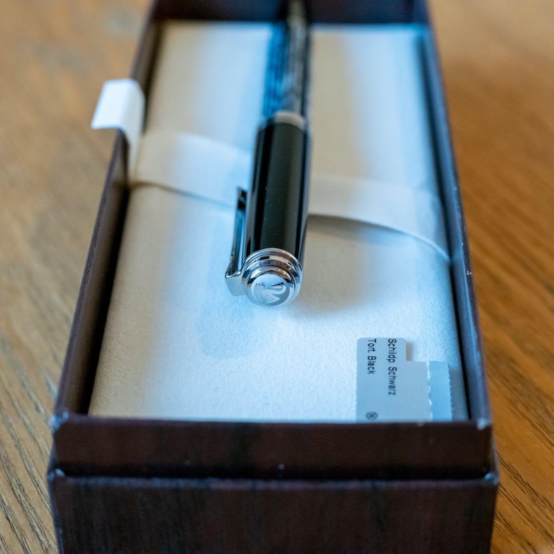 ペリカン 万年筆 M605 トータスシェルブラック 字幅M