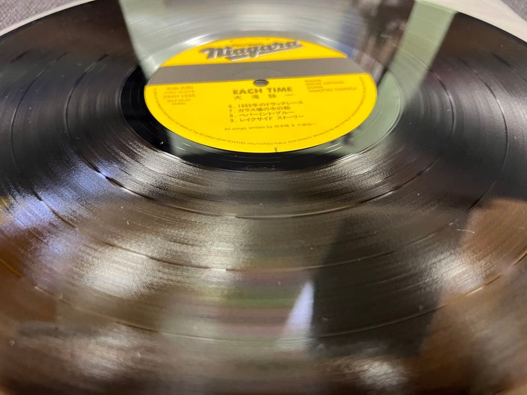 帯付・付属品完備　大滝詠一 EACH TIME LP 邦楽28AH-1555
