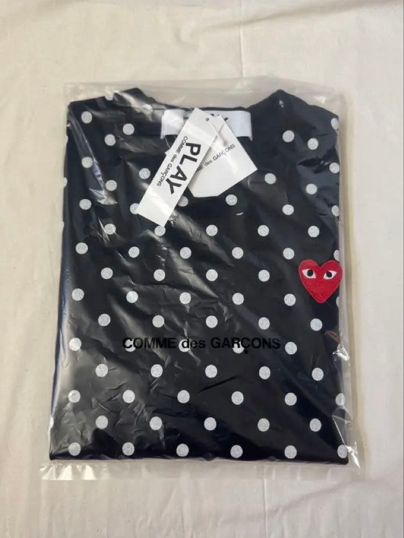新品COMME des GARÇONS PLAY ドット長袖TシャツXS