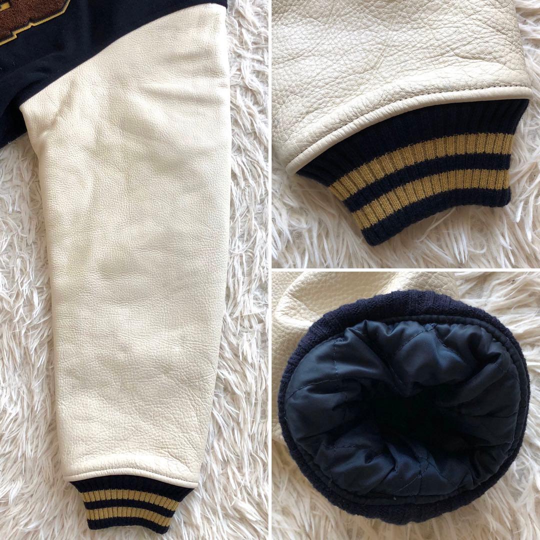 【希少サイズL】アヴィレックス　スクーカム　バーシティジャケット　キルティング