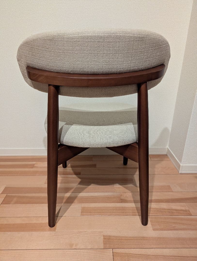 【訳あり新品】ダイニングチェア 2脚セット ナチュラル木目 × 快適ファブリック