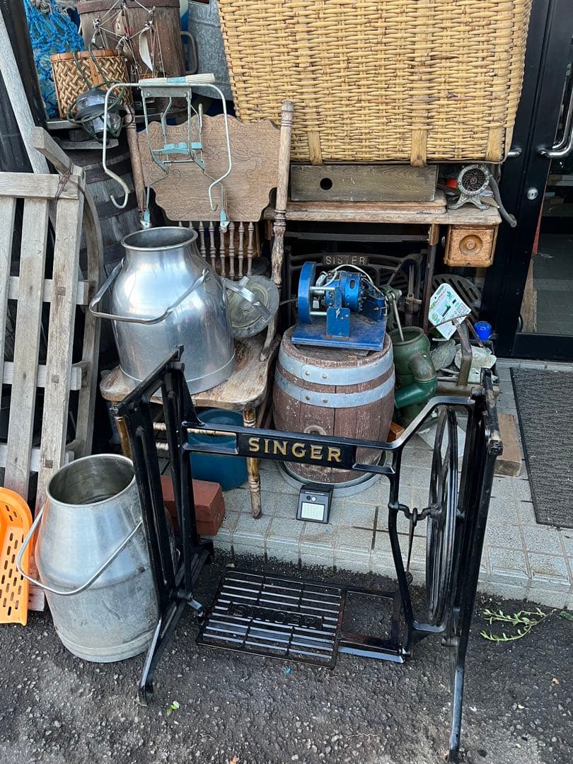 シンガーミシン脚、シンガー工業用ミシン脚、幅広ミシン脚、ガーデンテーブル脚