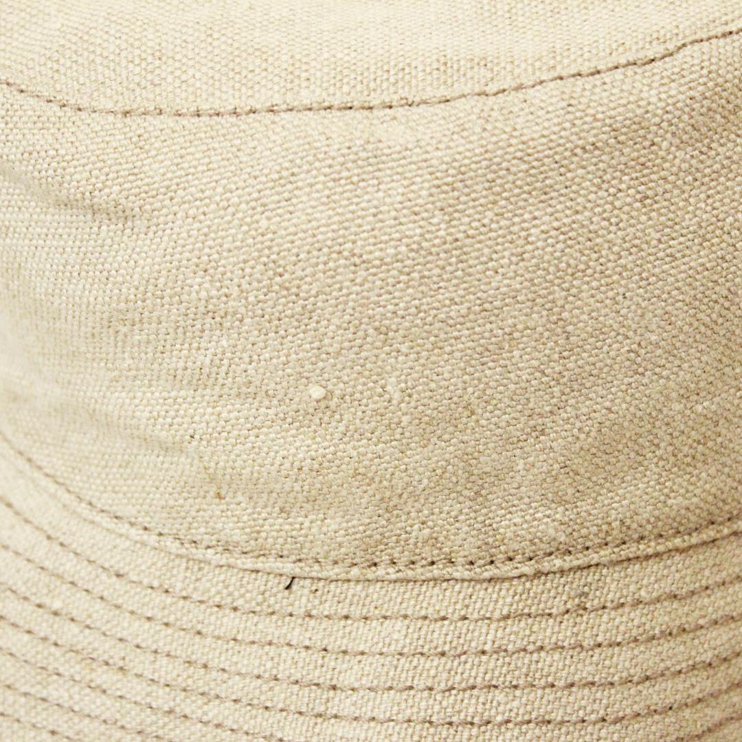 あーにゃん様　極美品 PRADA プラダ 帽子 バケットハット 麻 トリムレザー