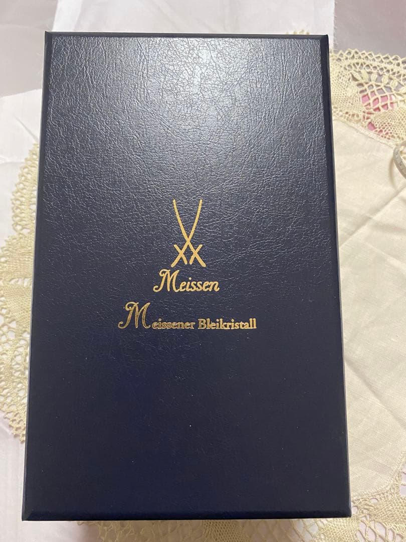 マイセンクリスタル　ゴブレット型フラワーベース(未使用、実家保管品)