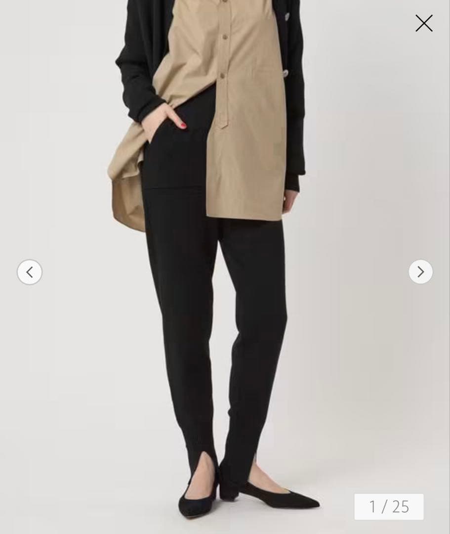 conte スリット ニットパンツ