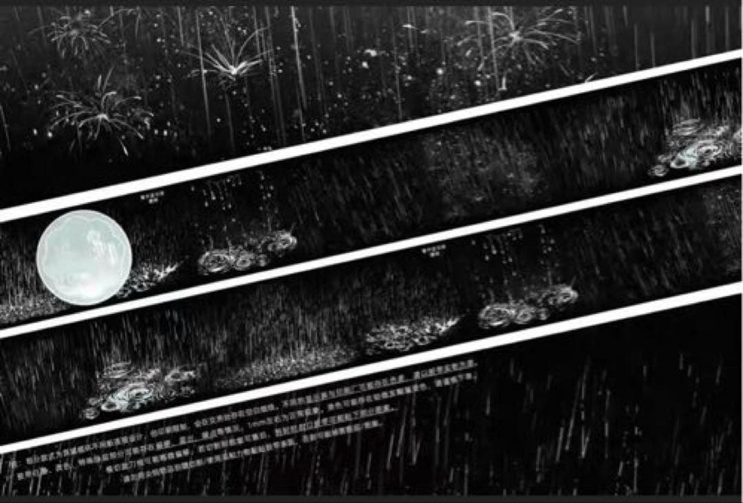 PET 6cm×5m 骤雨 海外マスキングテープ　海外マステ　雨