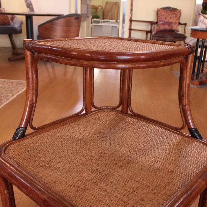 コーナーラック ラタン 籐家具 ナチュラルスタイル 棚 お洒落 214-1345