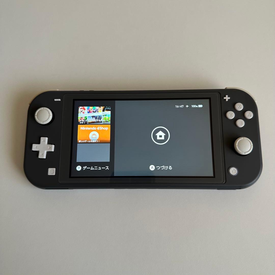Nintendo Switch Lite グレー クリアケース付き