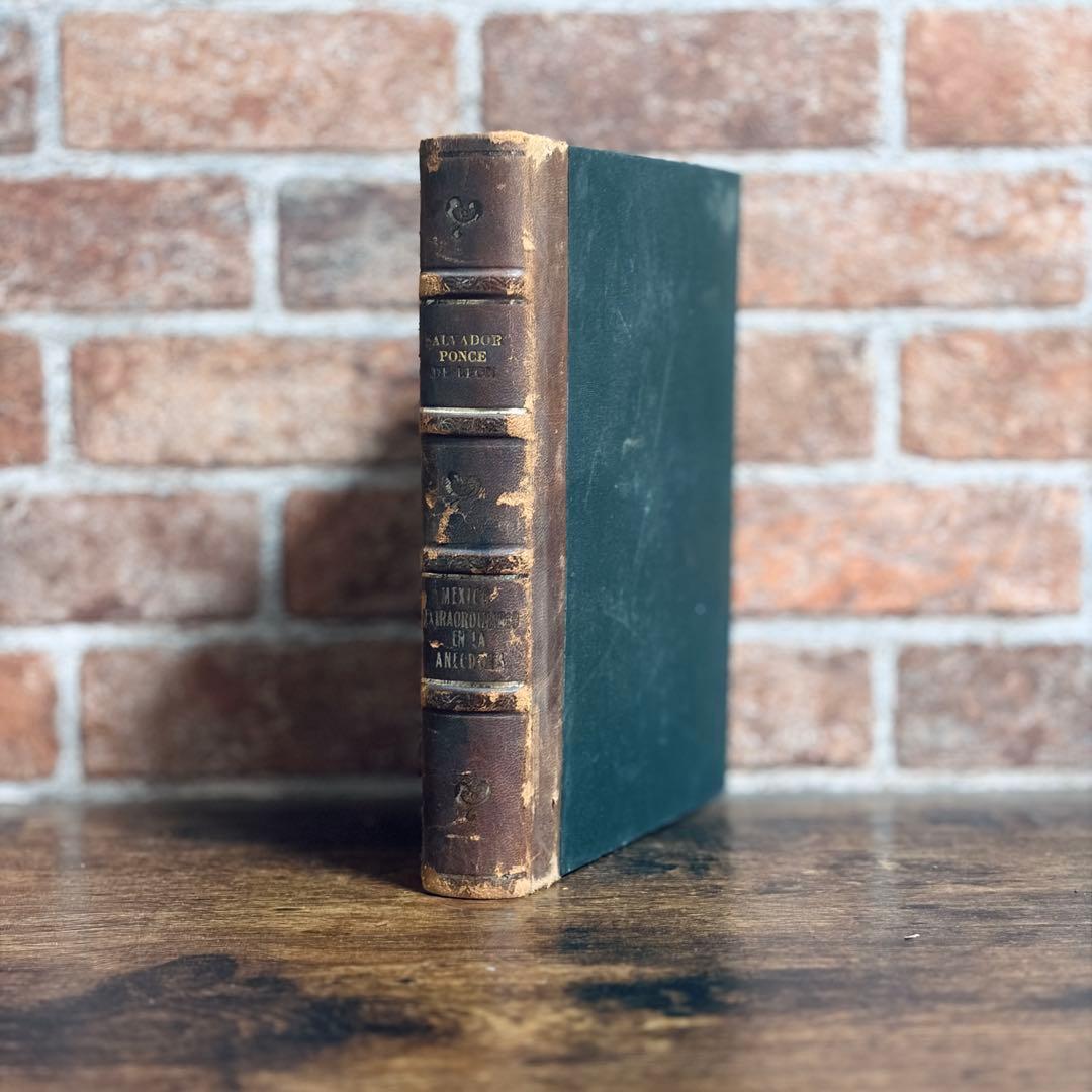 古い革装丁の洋書【5set】 古書　アンティーク ゴールド装飾　インテリア