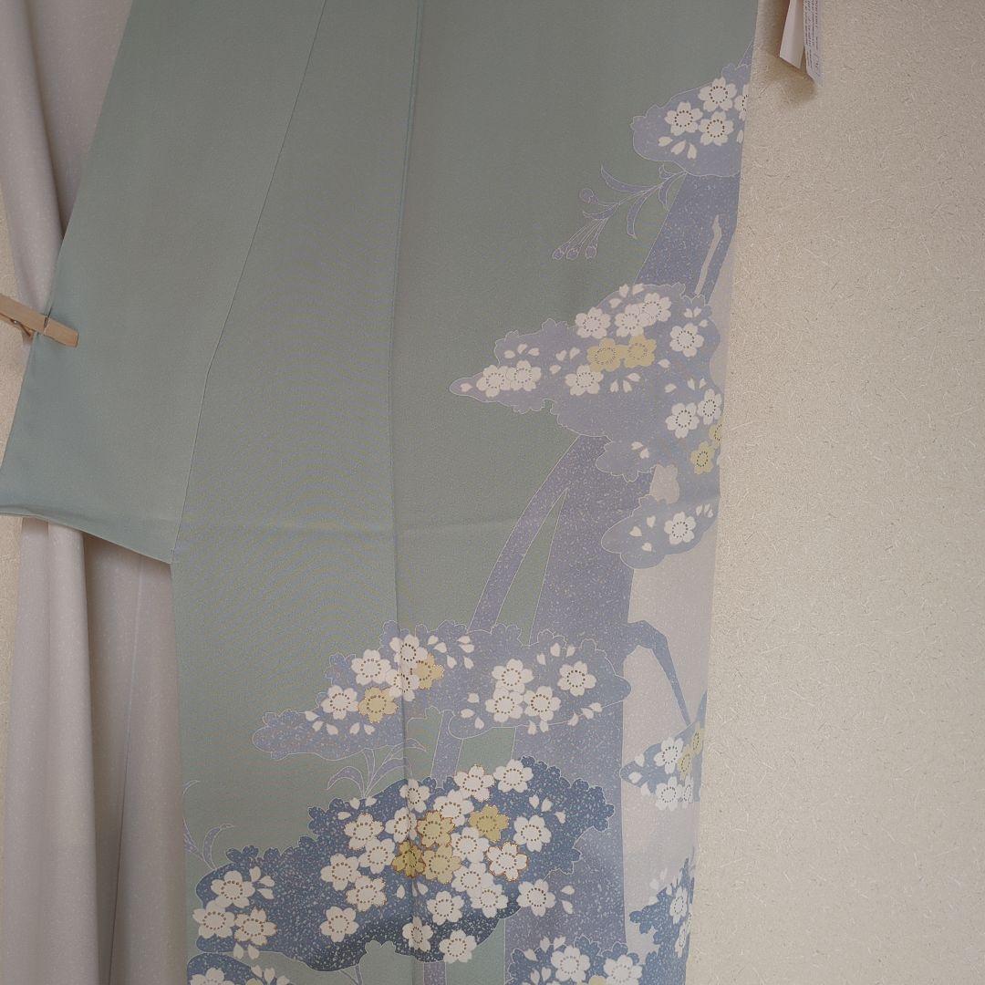桜訪問着　お手入れ済 美品　トールサイズ　金駒刺繍　パールトン加工 着物雑誌掲載