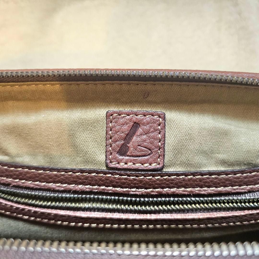 ☆美品☆ 土屋鞄 フレームレザー　セカンドバッグ　ブラウン