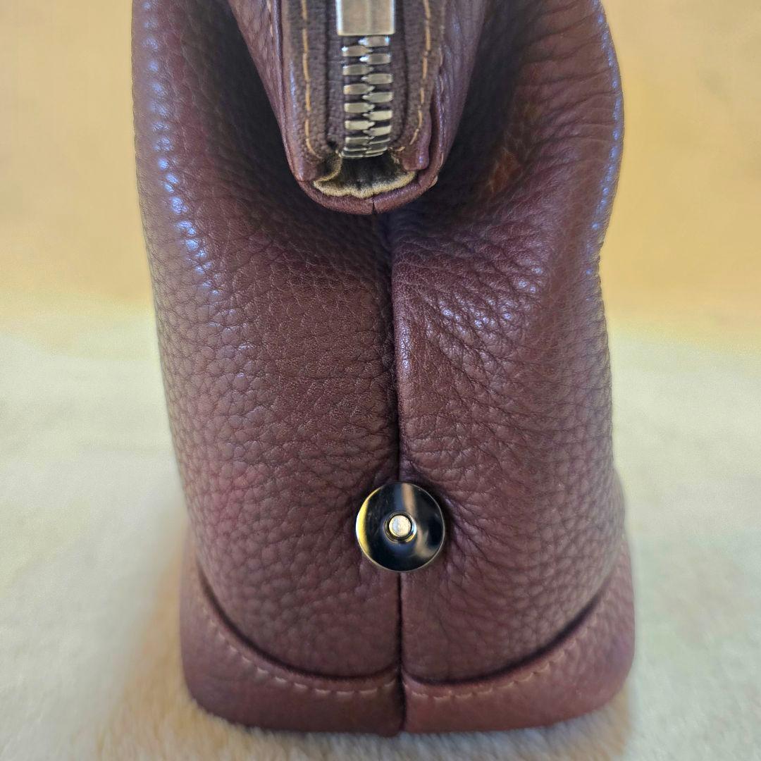 ☆美品☆ 土屋鞄 フレームレザー　セカンドバッグ　ブラウン