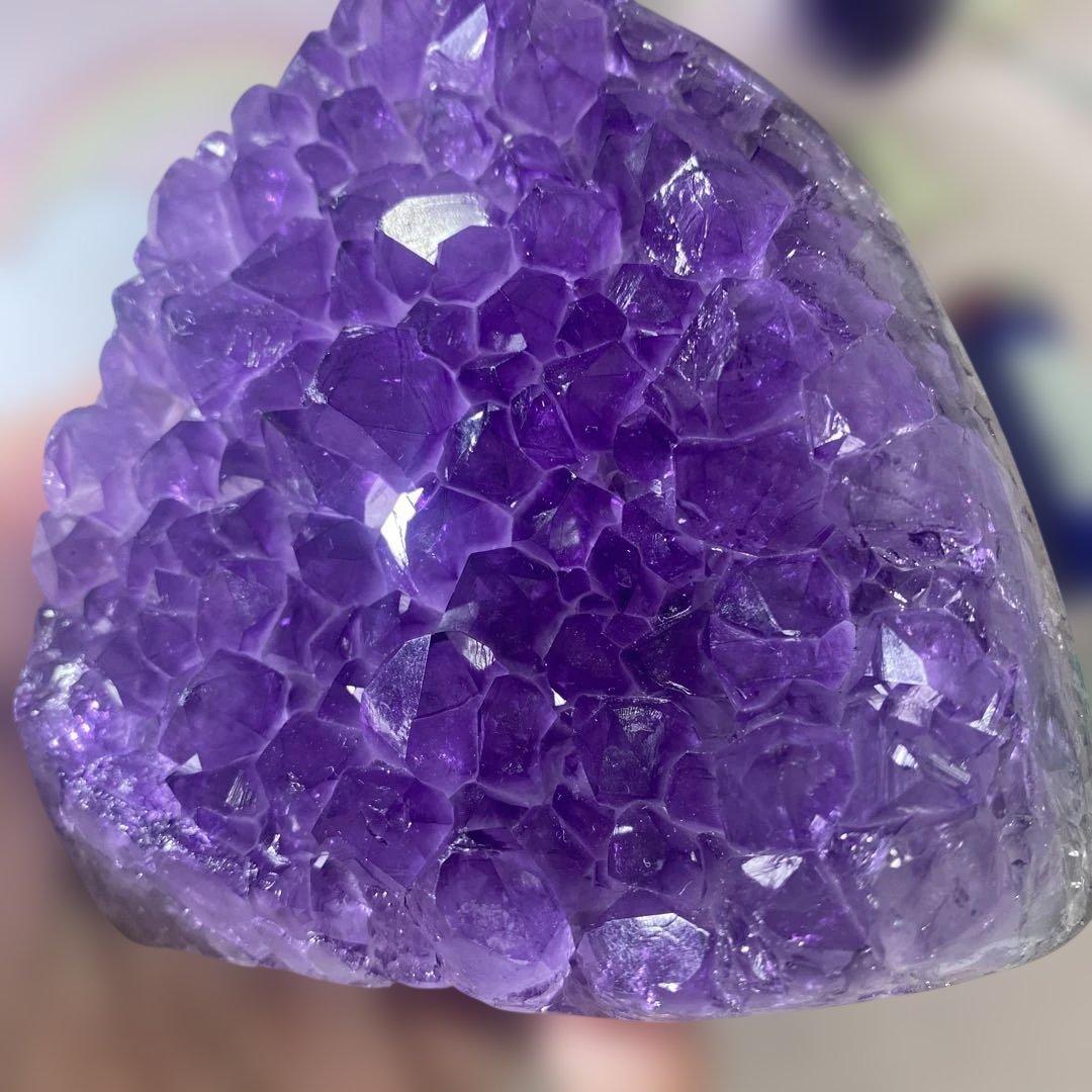 極上ウルグアイ産A A A級アメジストクラスター幸運水晶絶品超濃い濃い超美しい
