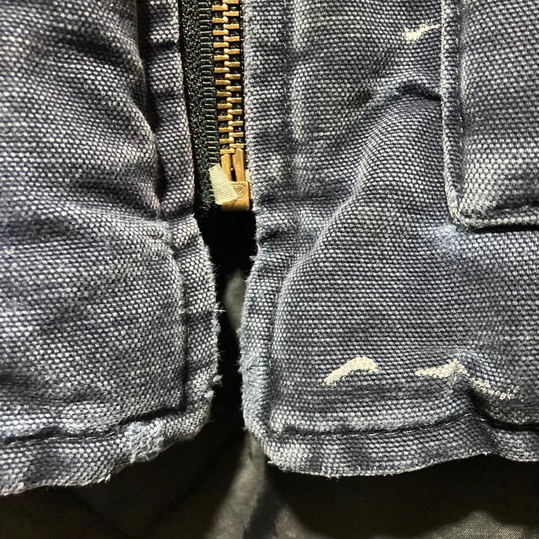 CARHARTT ダックベスト 紺 XL フェード カーハート USA製 腰ゴム