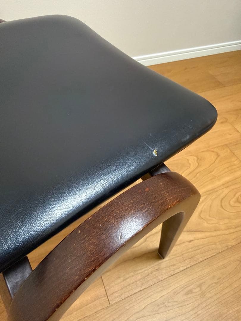 秋田木工　曲げ木スタッキングスツール　黒　椅子　アンティーク剣持勇　ビンテージ