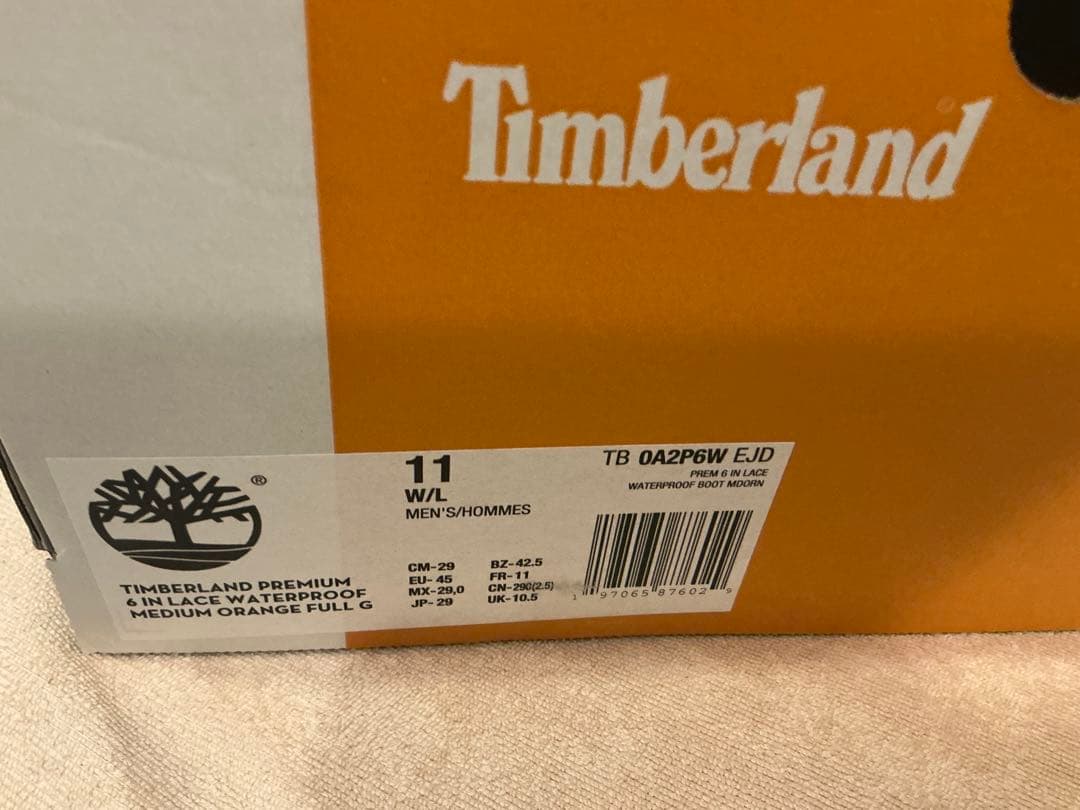 Timberland プレミアム6インチレースアップウォータープルーフ 29cm