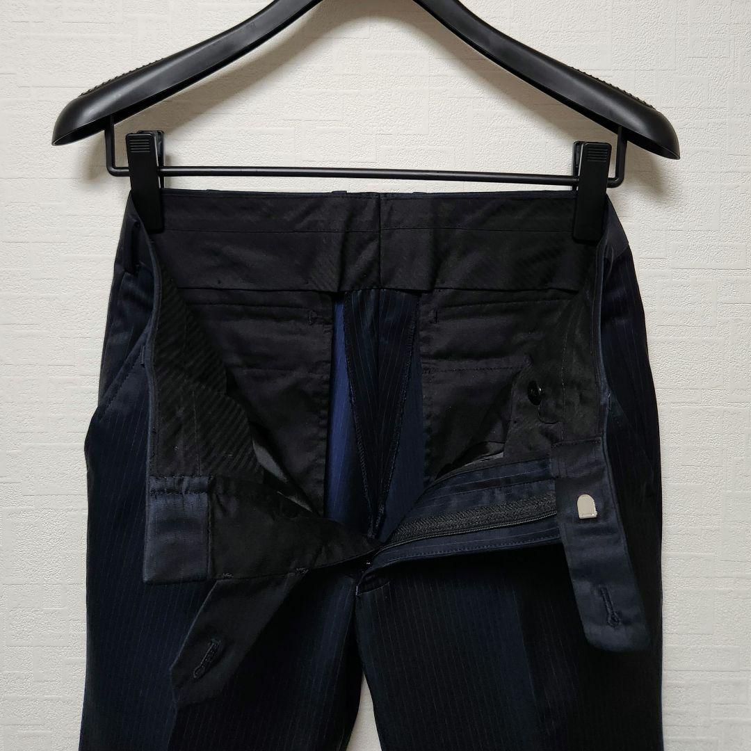 レダ　×　グローバルスタイル　メンズ　スーツ　スリーピース　濃紺　ストライプ