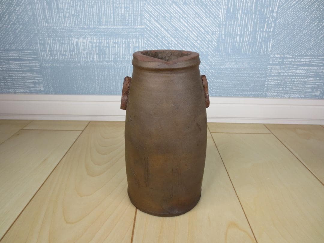 南蛮花入★南蛮★花入れ★耳附一輪花入★茶道具★華道具★共箱