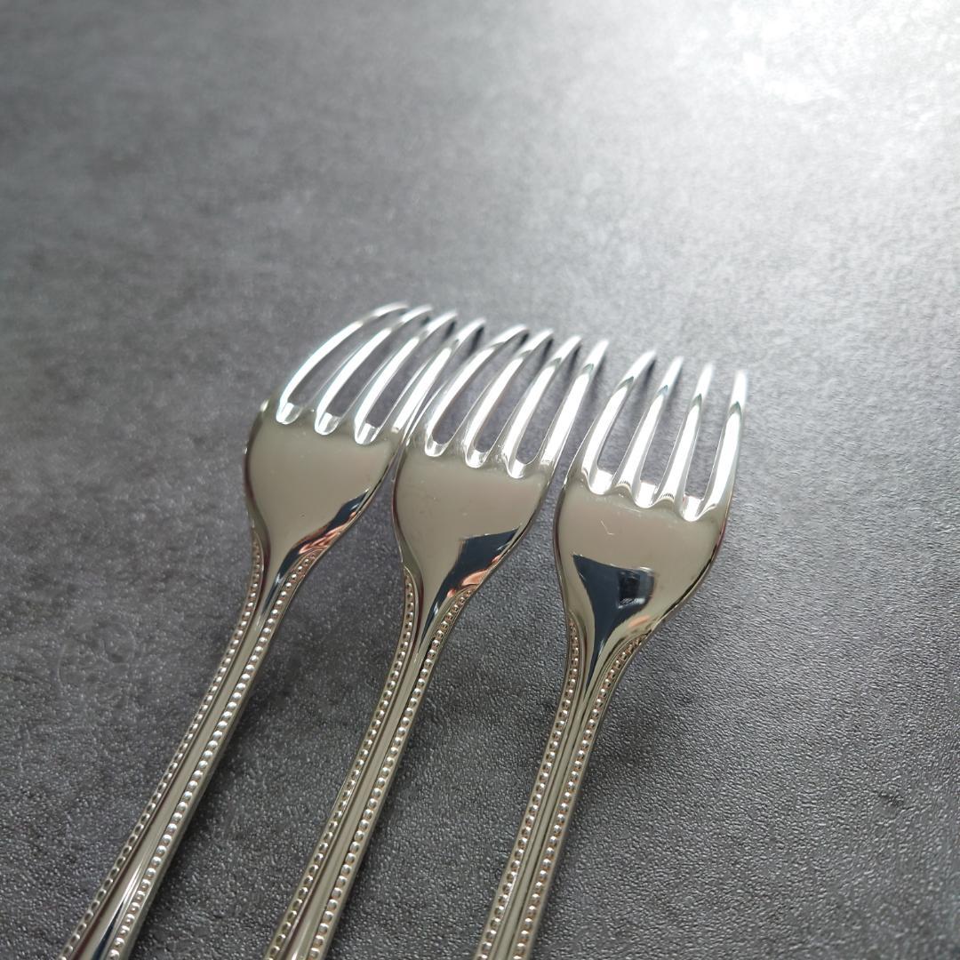 希少 美品 クリストフル パール デザートフォーク 3点