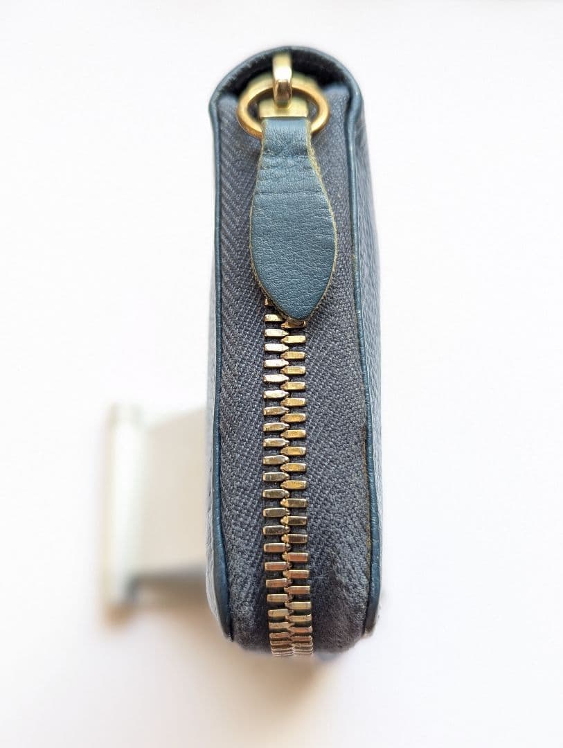 イルビゾンテ【限定色デニムブルー】ラウンドジップロングウォレット 希少 男女兼用