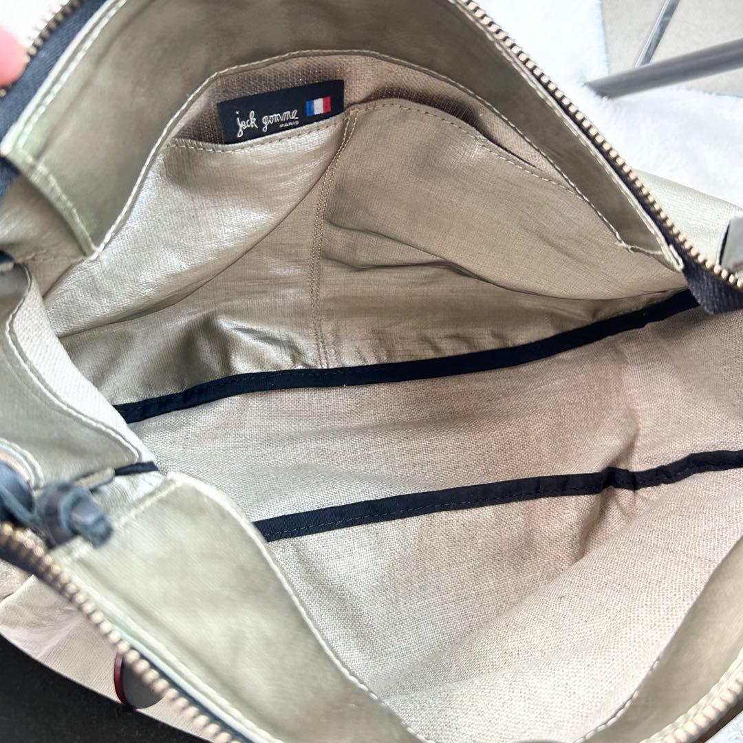 jackgomme ショルダーバッグ 2way 軽量 シャンパンゴールド