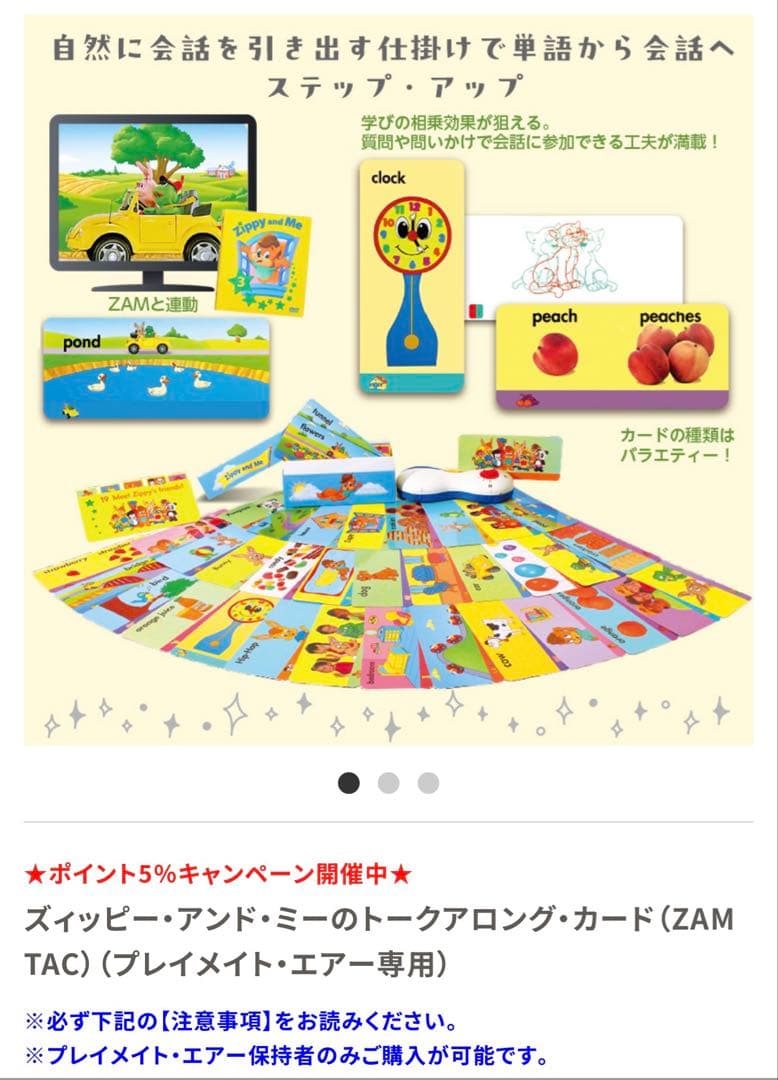 美品　ズィッピー・アンド・ミーのトークアロング・カード　dwe