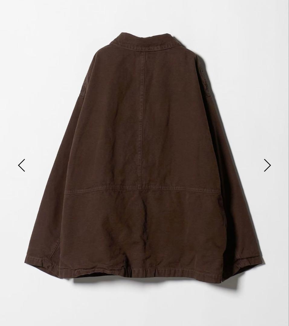 新品HグラデーションOCカバーオールサイズM襟レザーOVY KAJA オーラリー