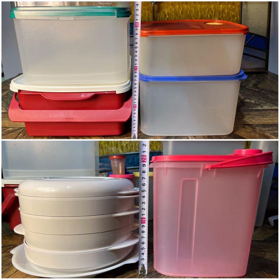 タッパーウェア 大量 セット 昭和レトロ 当時物 まとめ売り キッチン 保存容器