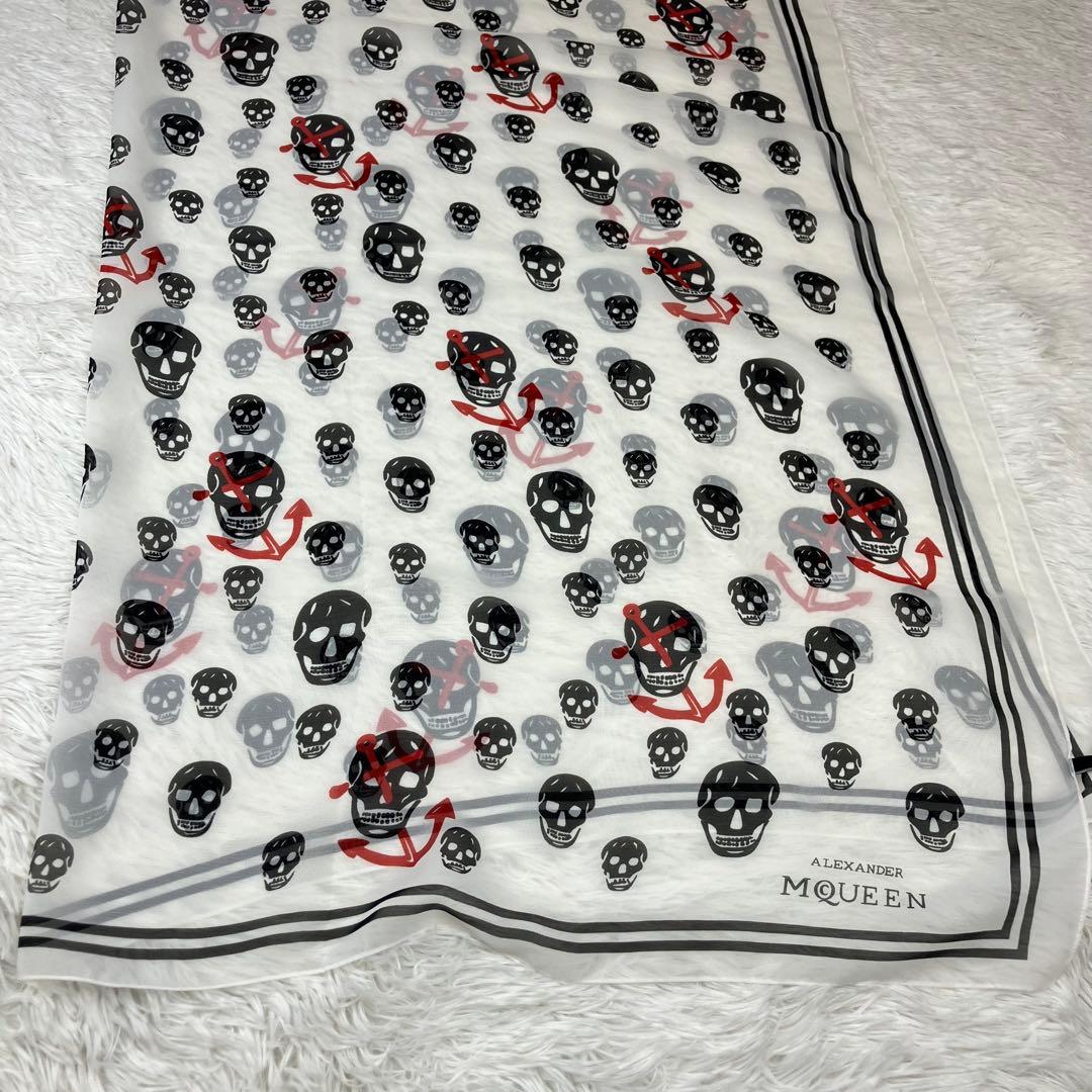 アレキサンダーマックイーン　スカーフ　スカル　ドクロ