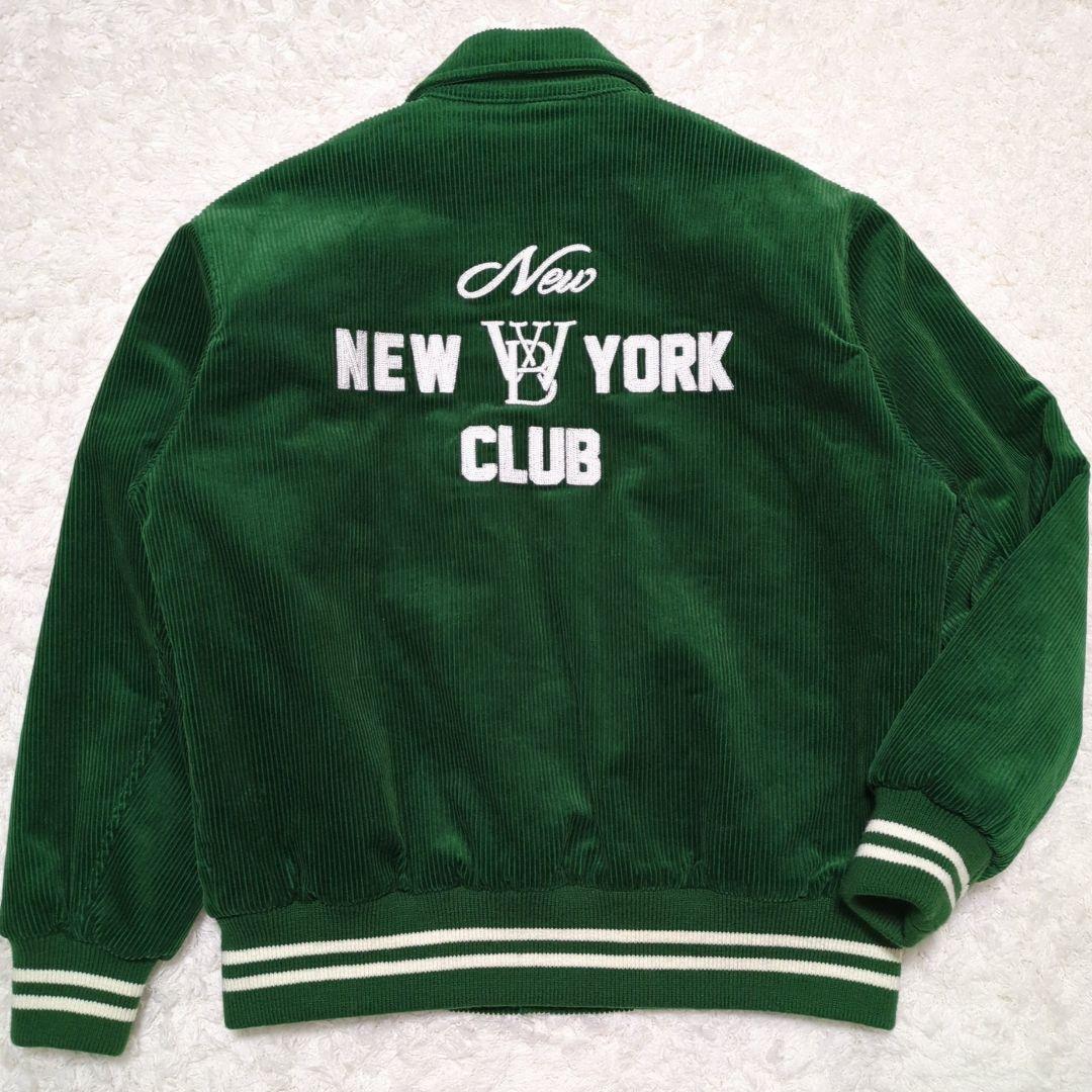 WOOD BLOCK×New Newyork Club♦刺繍 スタジャン 緑 M