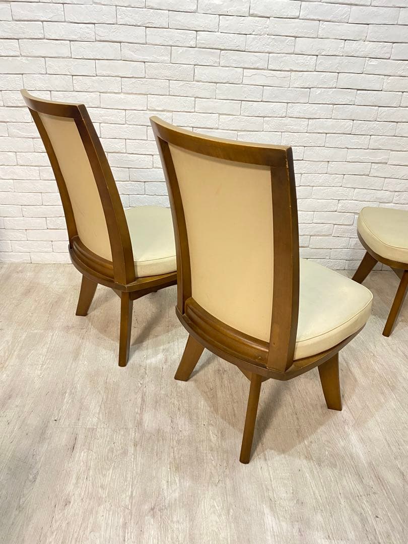 【東京都内23区配送無料】ニトリ　回転 ダイニングチェア 4脚セット　椅子