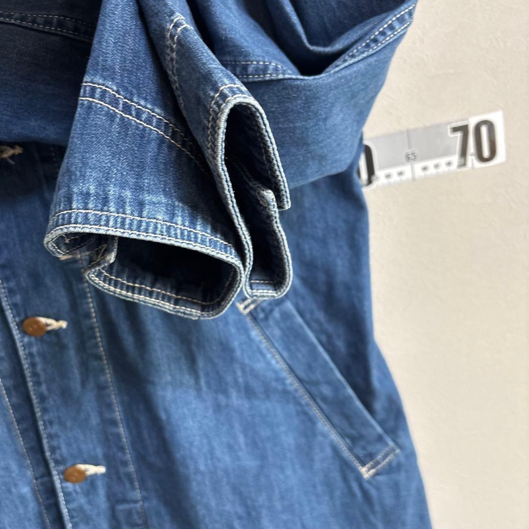 LEE リー カバーオール デニム ジャケット L 濃紺 大きめ ロング コート