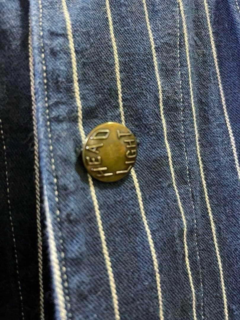 HEADLIGHT　WOVEN STRIPE DENIM WORK COAT