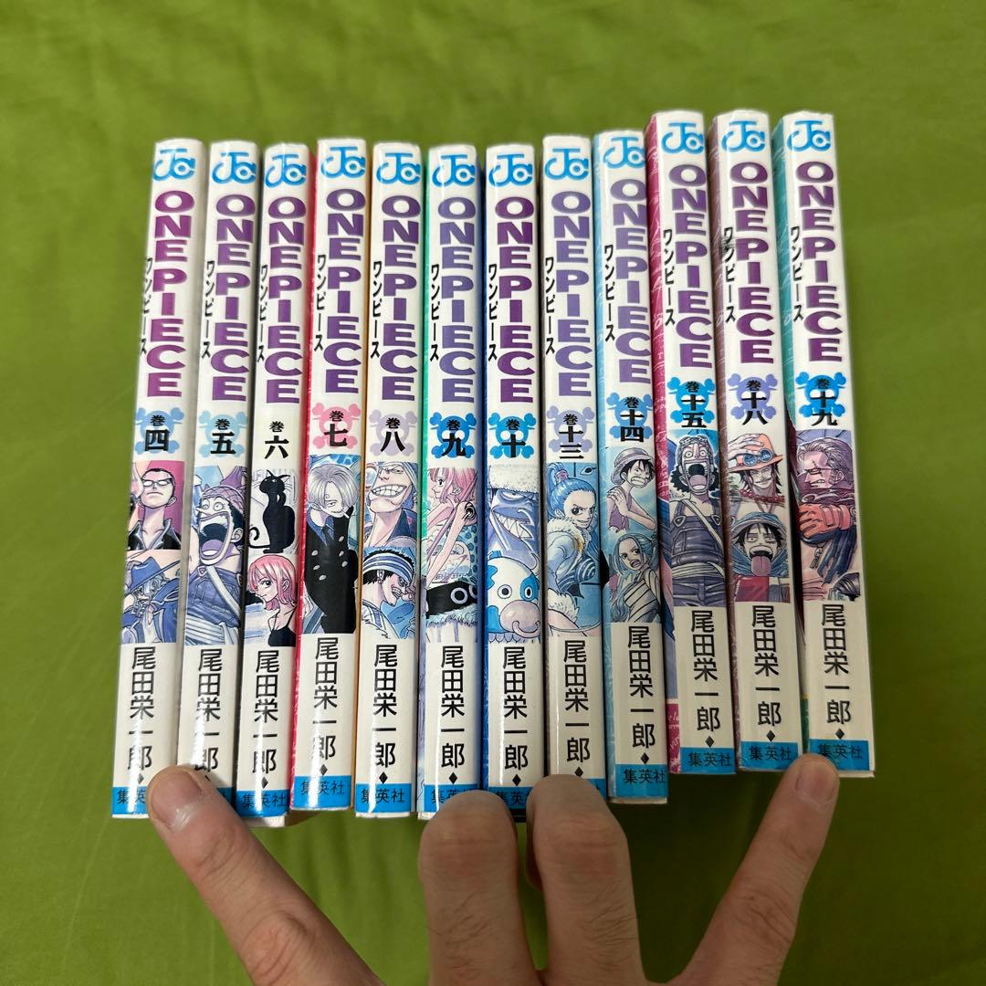 ワンピース　4〜10巻13〜15巻18〜19巻初版　当時物　希少レア