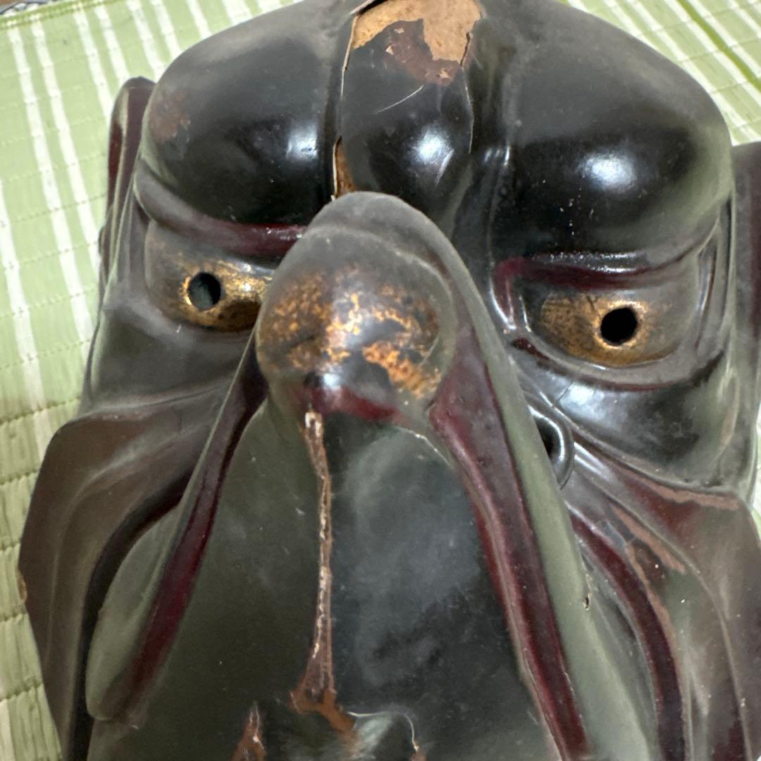 双芸社 乾漆 迦楼羅 カルラ 能面 面 お面 伎楽 神楽 双藝社 般若　烏丸　鬼