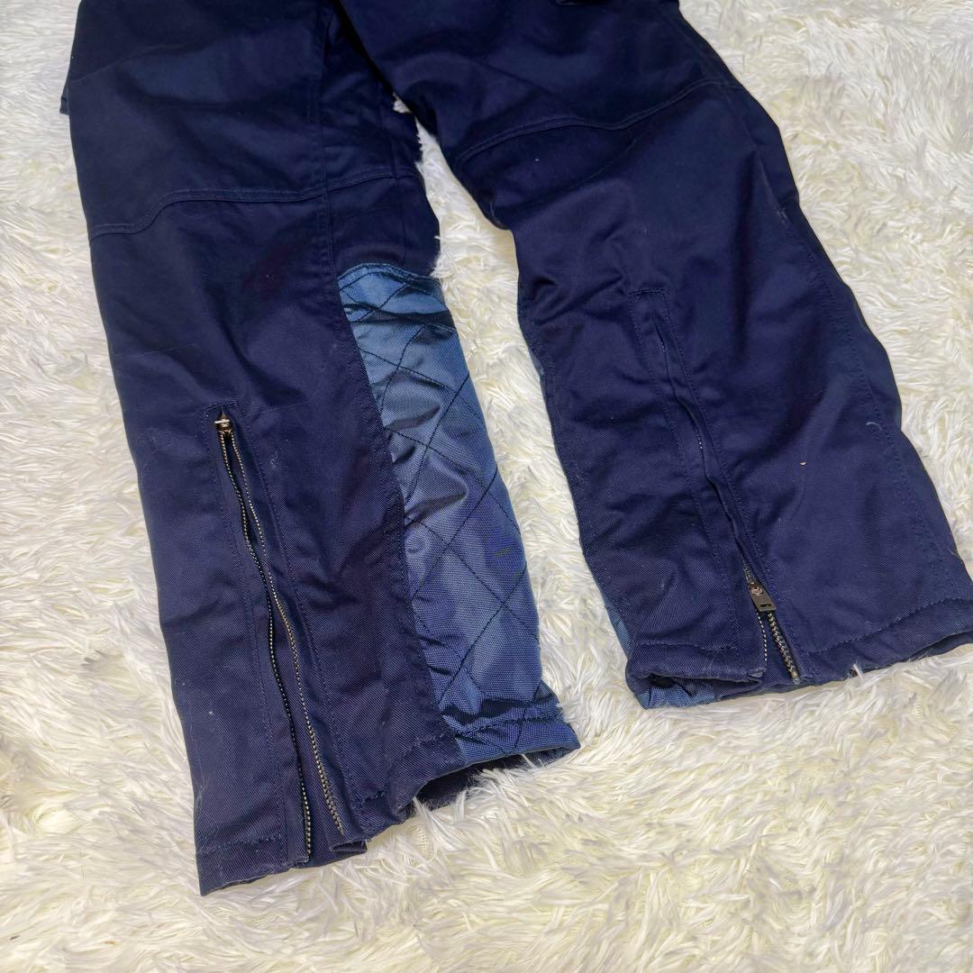 新品Rosso StyleLab 裏起毛防風防寒ライディングパンツ ネイビー M
