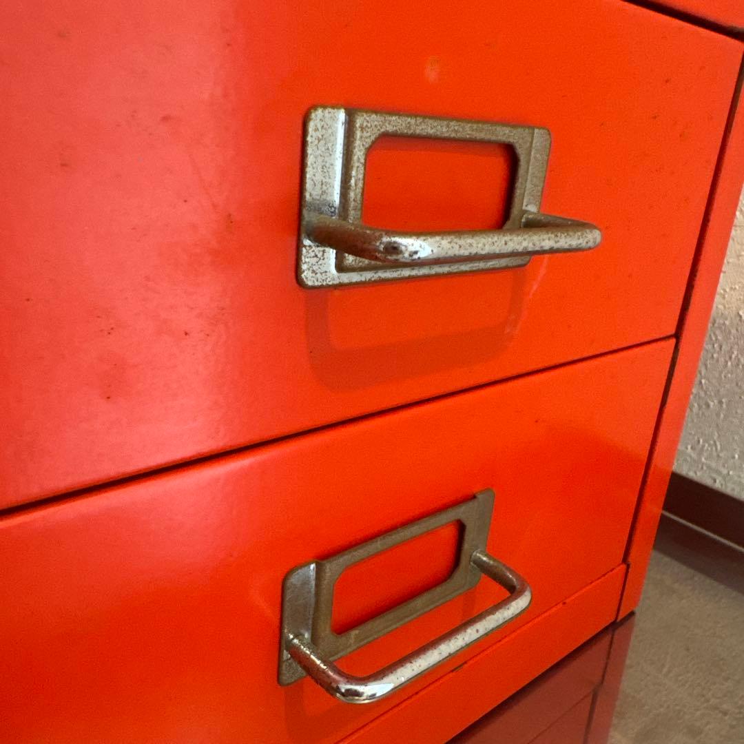 BISLEY BASIC スチールキャビネット 3段 レッド