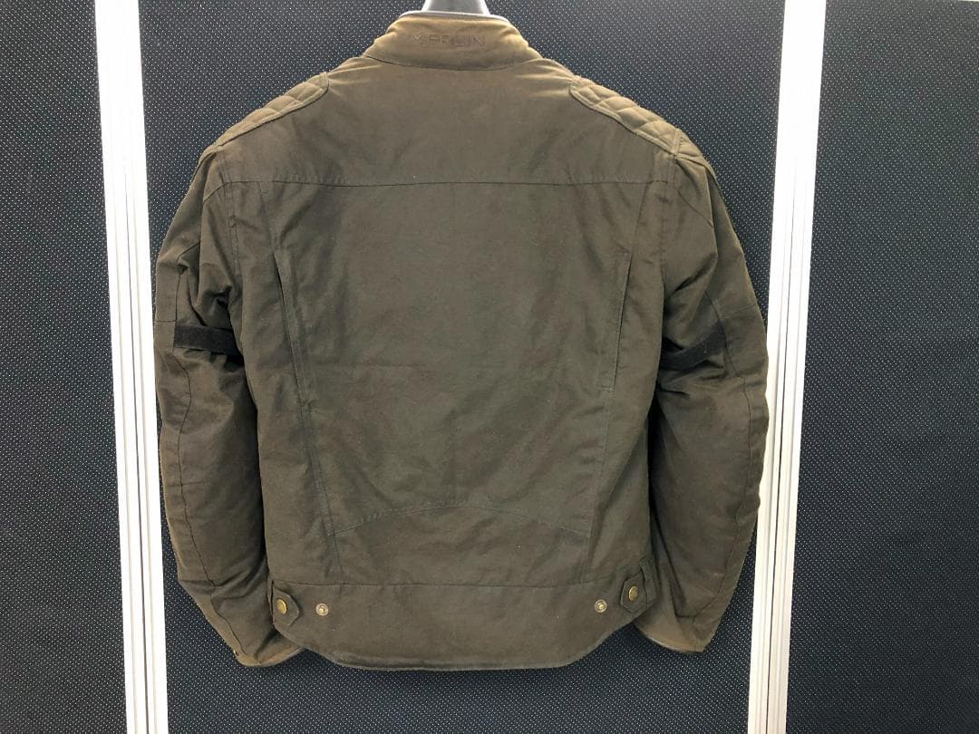 英国 MERLINバートン ワックスコットン ジャケット / オリーブ S(M)