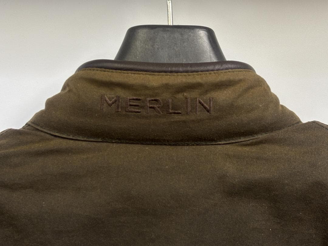 英国 MERLINバートン ワックスコットン ジャケット / オリーブ S(M)
