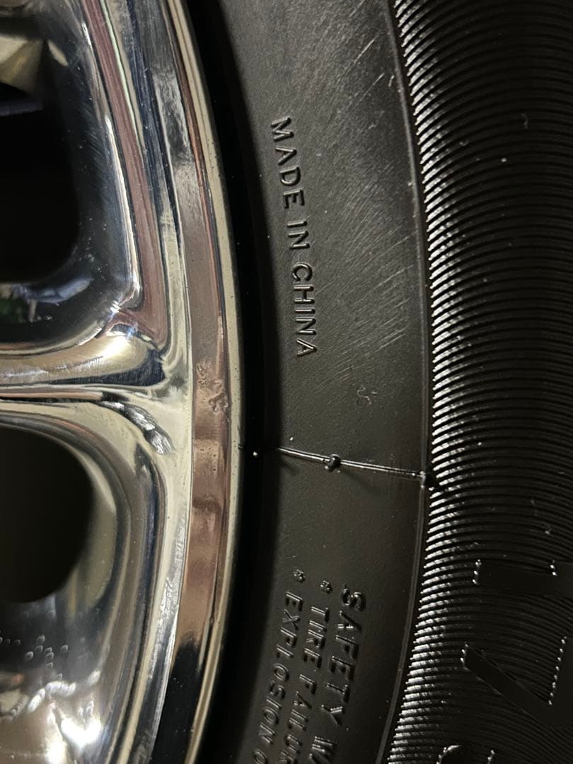 LT　トヨタbB純正メッキホイール　タイヤ・ナット付