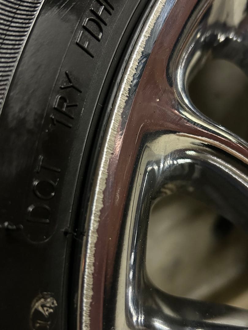 LT　トヨタbB純正メッキホイール　タイヤ・ナット付