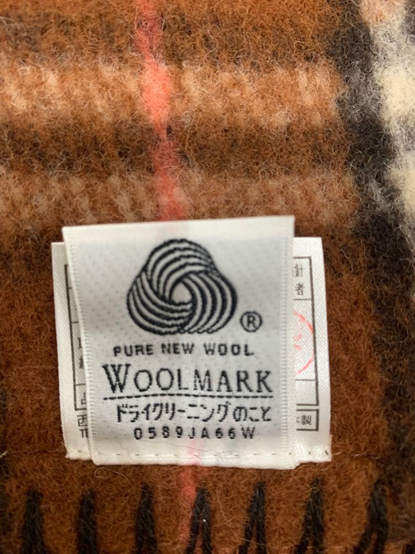 【美品】 BURBERRY ウール ブランケット ハーフケット ノバチェック